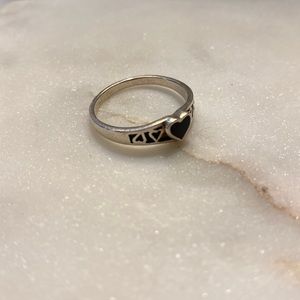 Sterling silver heart ring